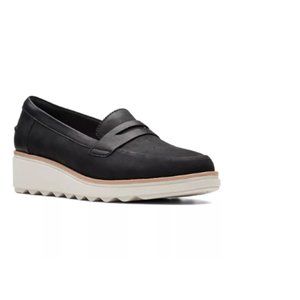 Clarks Sharon Ranch Penny Loafer (Black 8.5W)